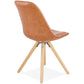 Chair STEVE - brown - imitation leather