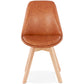 Chair MANITOBA - brown - imitation leather