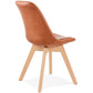 Chair MANITOBA - brown - imitation leather