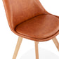 Chair MANITOBA - brown - imitation leather