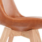 Chair MANITOBA - brown - imitation leather