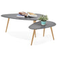 Coffee and/or side table SCARA - dark gray - wood