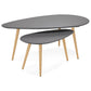 Coffee and/or side table SCARA - dark gray - wood