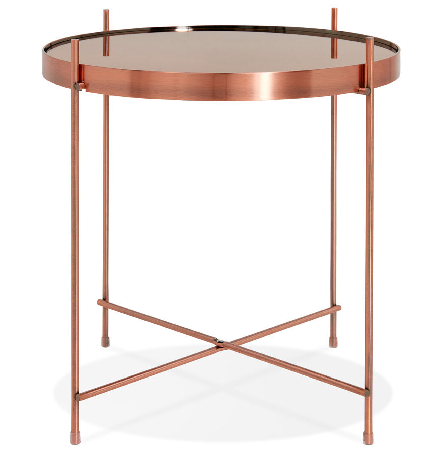 Side table ESPEJO MINI - copper - glass