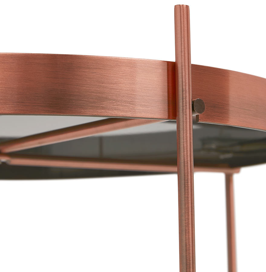 Side table ESPEJO MINI - copper - glass