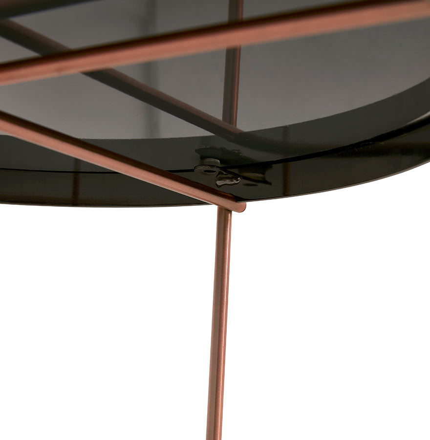 Side table ESPEJO MINI - copper - glass