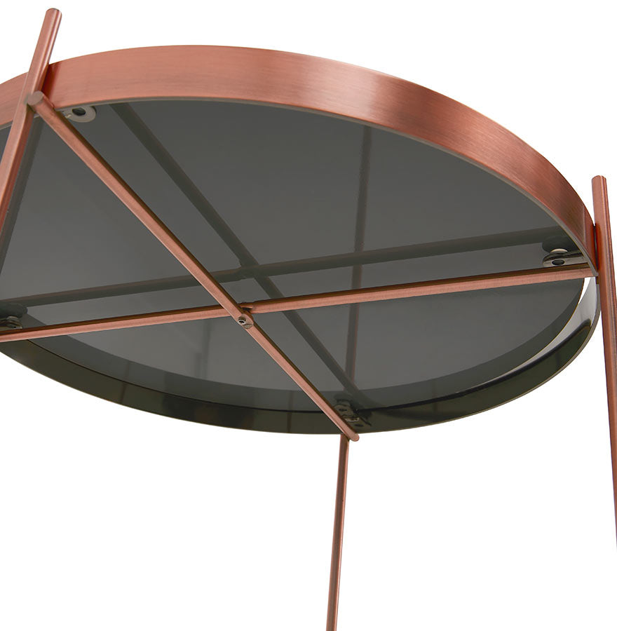 Side table ESPEJO MINI - copper - glass