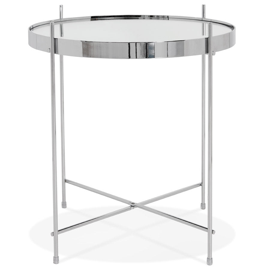 Side table ESPEJO MINI - chrome - glass