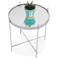 Side table ESPEJO MINI - chrome - glass