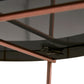 Salon- en/of bijzettafel ESPEJO MEDIUM - koper - glas