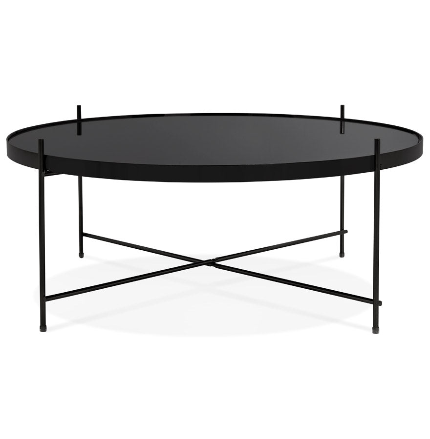 Coffee and/or side table ESPEJO BIG - black - glass