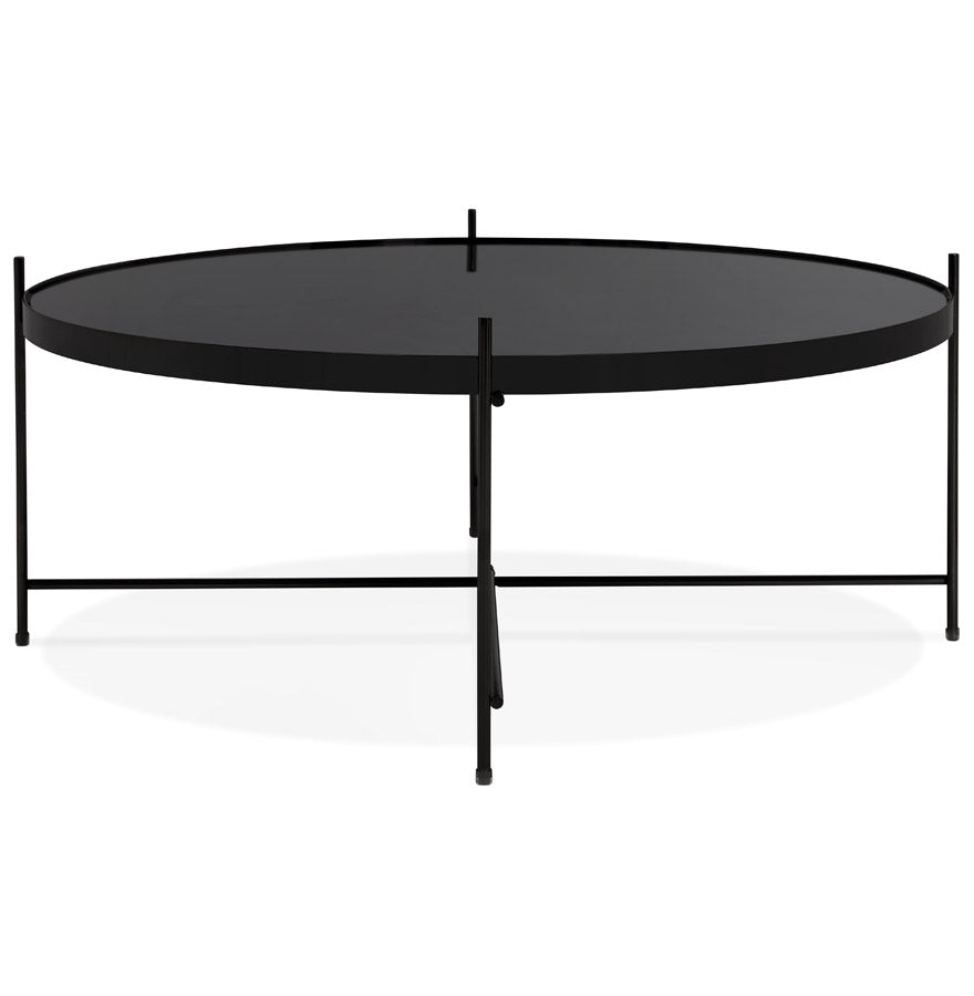 Coffee and/or side table ESPEJO BIG - black - glass