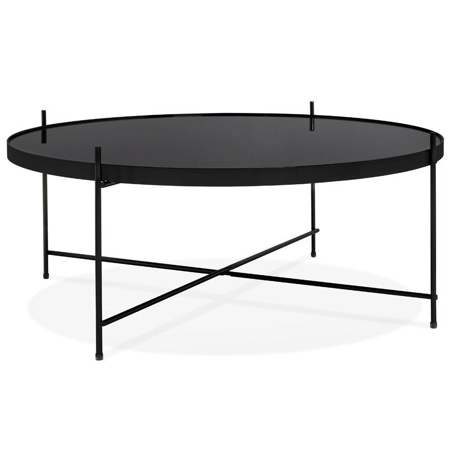 Coffee and/or side table ESPEJO BIG - black - glass