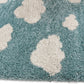 Tapijt NUBO - groenblauw- crème - stof
