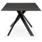 Dining table MADONA - black - glass