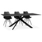 Dining table MADONA - black - glass