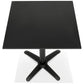 Dining table LEGMO - black - plastic