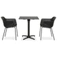 Dining table LEGMO - black - plastic