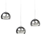 Hanging lamp TRIKA - chrome - metal