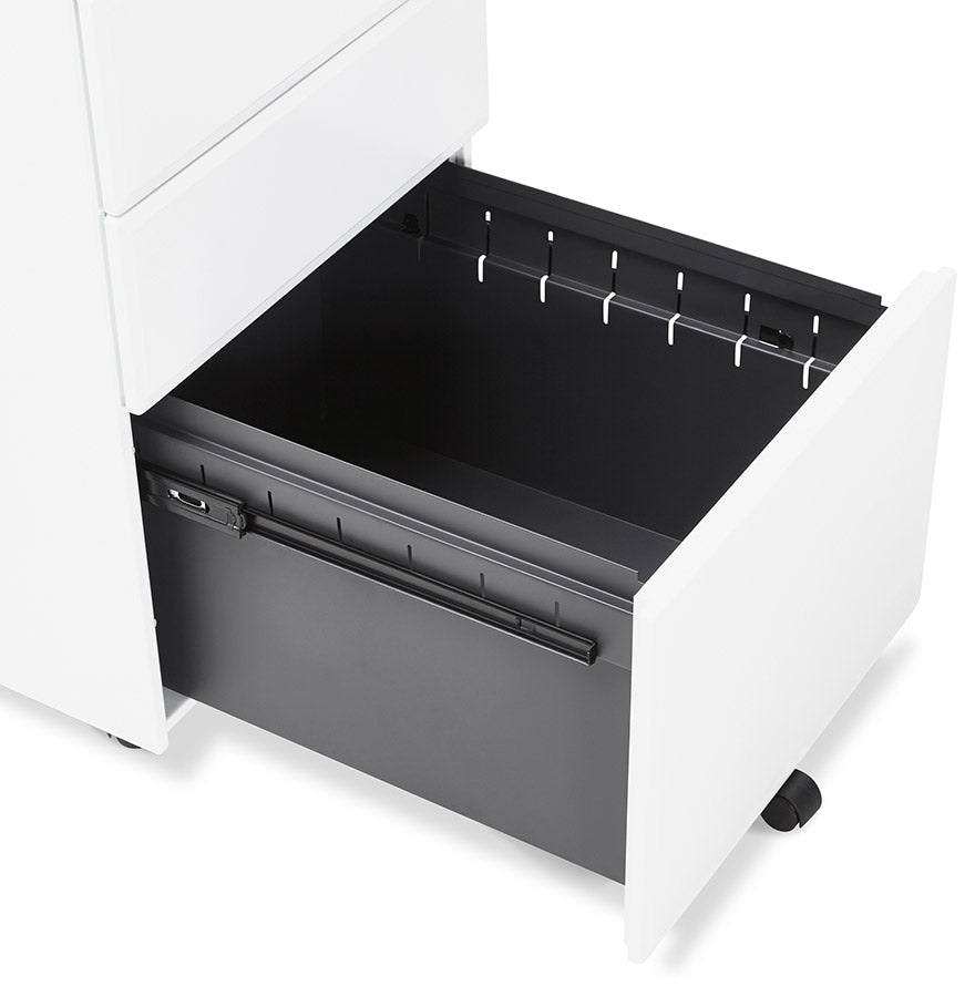 Drawer unit OFFICIO - white - metal