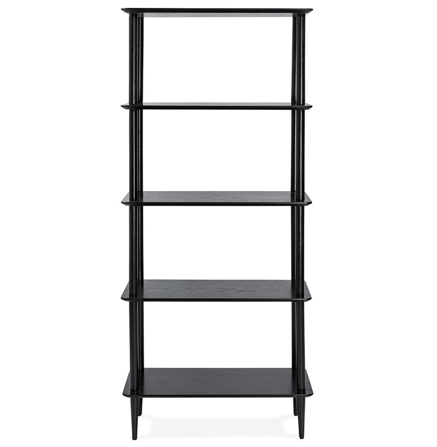 Storage unit shelves BRETO - black - wood