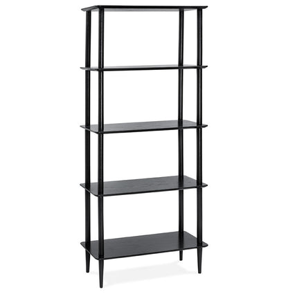 Storage unit shelves BRETO - black - wood