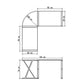 Desk DELO - black - glass