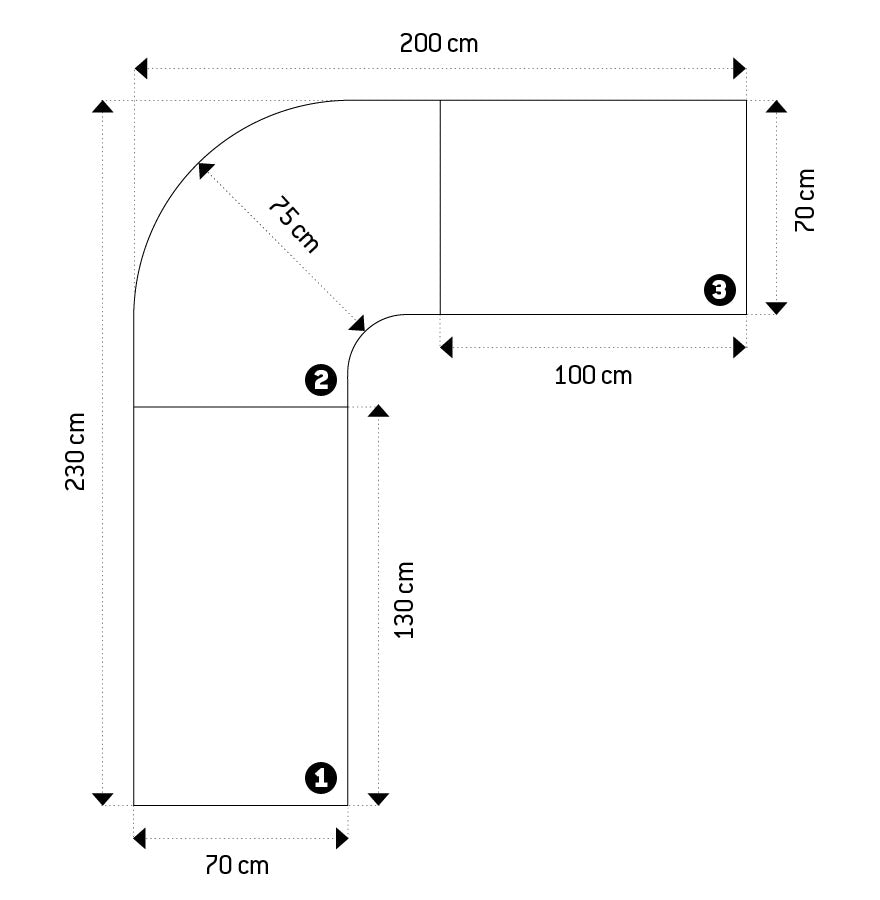 Schreibtisch KUVO – weiß – Holz