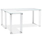 Desk WARNER - white - glass