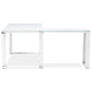 Desk WARNER - white - glass