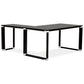 Desk WARNER - black - wood