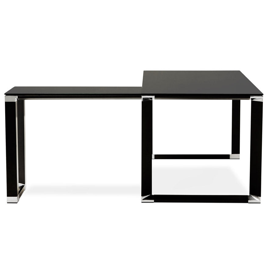 Desk WARNER - black - glass