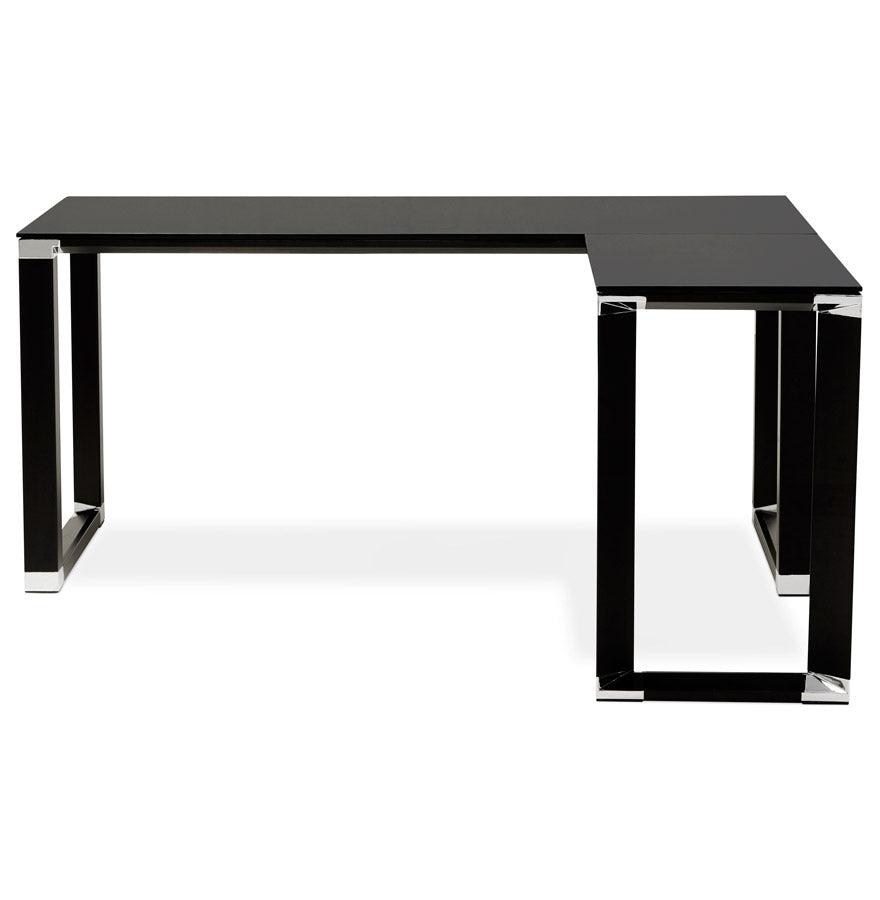 Desk WARNER - black - glass