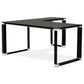 Desk WARNER - black - glass
