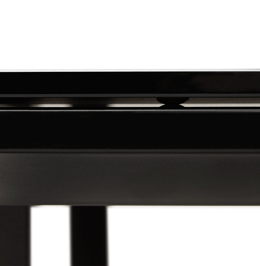 Desk WARNER - black - glass