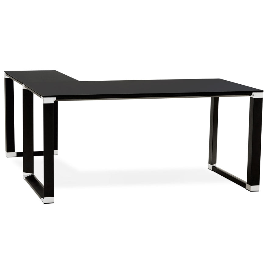 Desk WARNER - black - glass