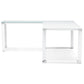 Bureau WARNER - wit - glas