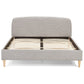 Bed DROME - light gray - fabric