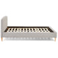 Bed DROME - light gray - fabric