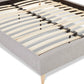 Bed DROME - light gray - fabric