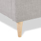Bed DROME - light gray - fabric