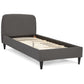 Bed DROME - black - fabric