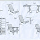 Tuin- loungestoel ADIRONDACK - acaciahout - naturel