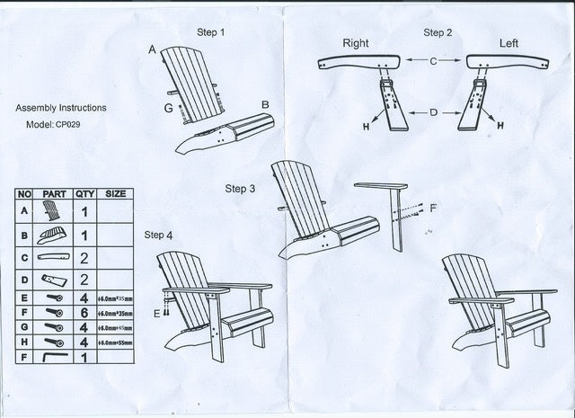 Tuin- loungestoel ADIRONDACK - acaciahout - naturel