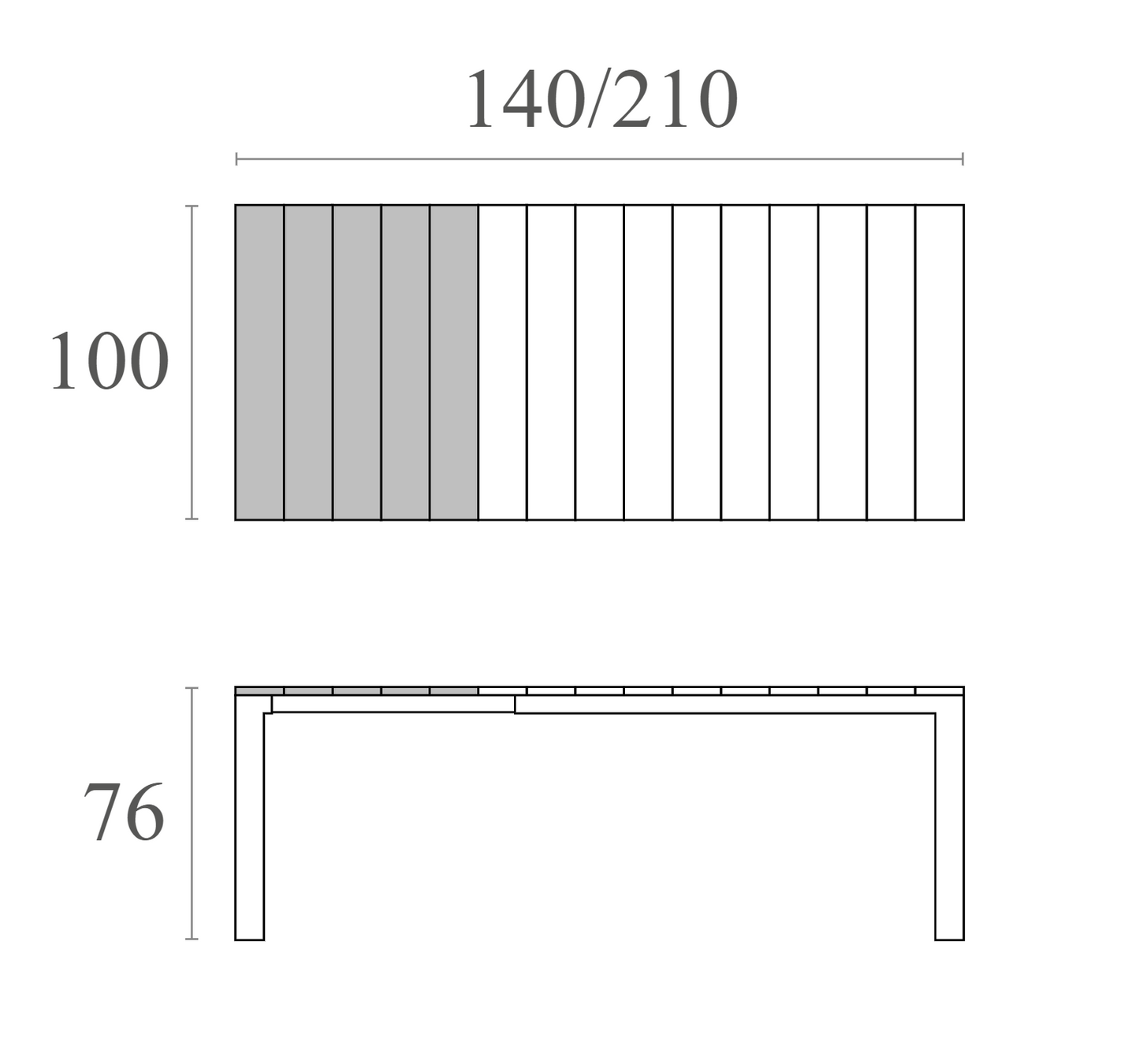 Tuintafel SIESTA ATLANTIC MEDIUM - kunststof - taupe