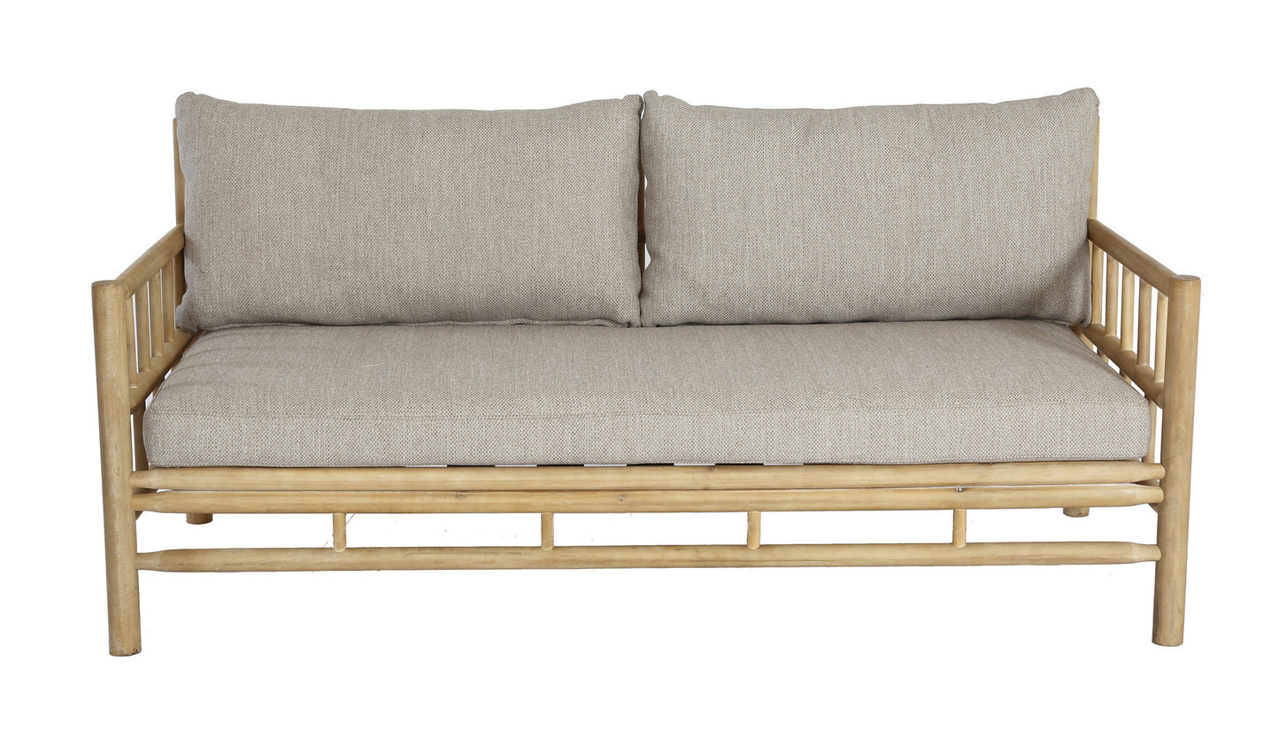 Loungeset BETHANY - acaciahout - stof - bamboe - naturel