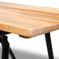 Picknickbank JOANNE - acaciahout - staal - naturel - zwart