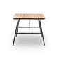 Tuintafel VERNON - acaciahout - staal - naturel - zwart