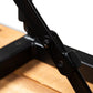Picknickbank JOANNE - acaciahout - staal - naturel - zwart