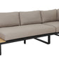 Loungeset ISA  - hoekbank - acaciahout - aluminium - antraciet - taupe - zand